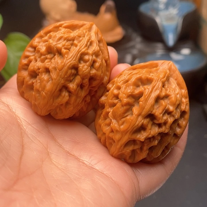 文玩核桃把件红锦鲤43尺
