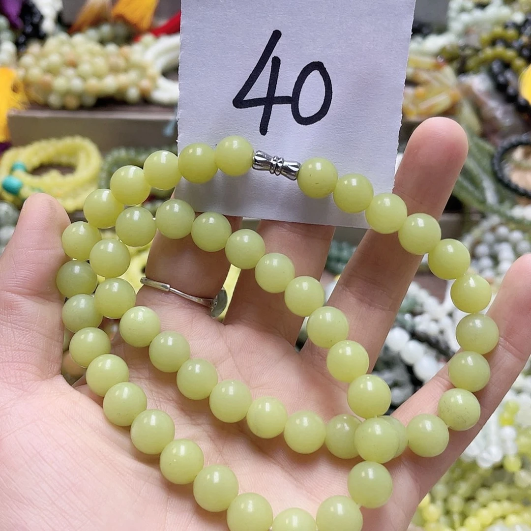 未镶嵌蛇纹石玉手链