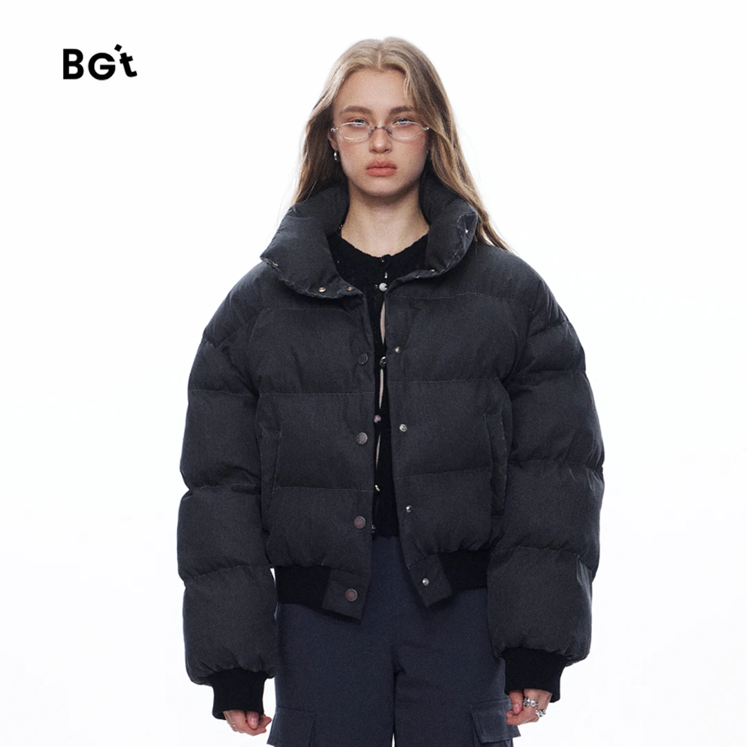 BGt 加厚立领显瘦水洗保暖棉服2025秋冬新款复古棉衣蓬松感厚外套