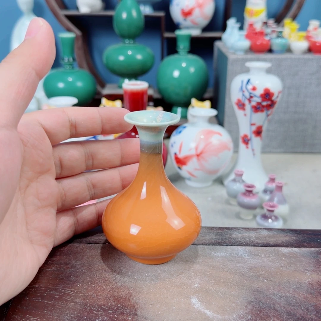 陶瓷手工小花器摆件