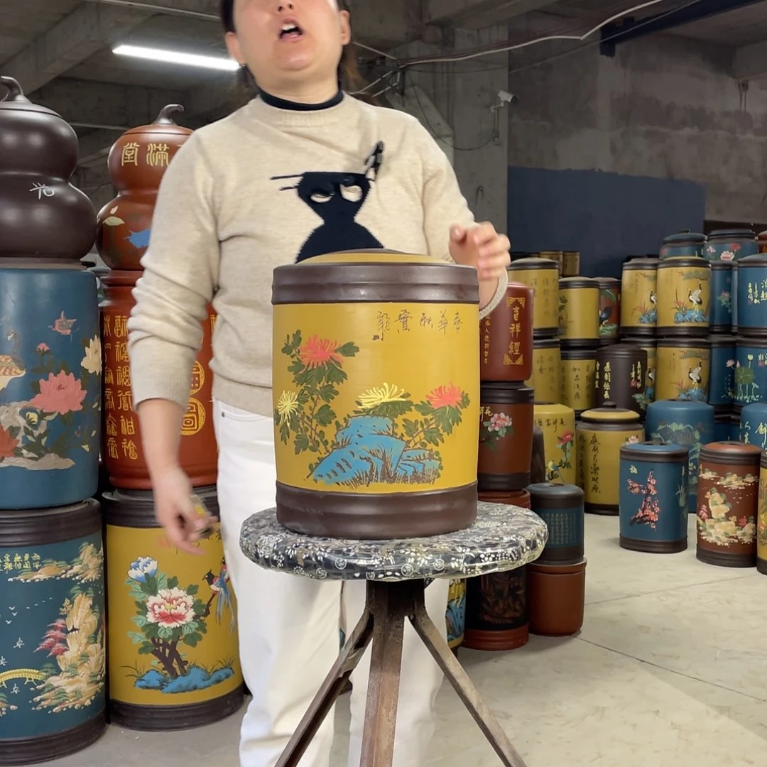 宜兴原矿紫砂茶叶罐