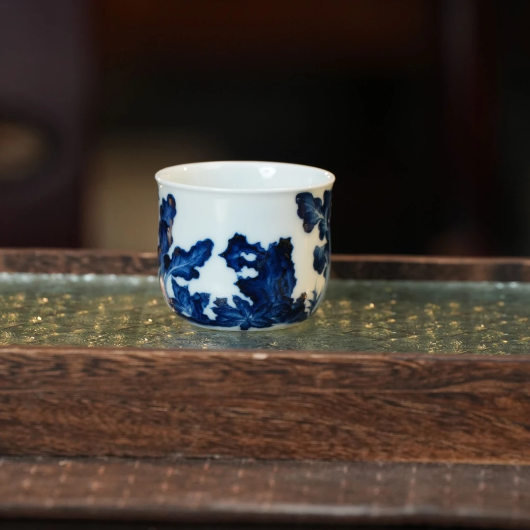 【央广甄瓷】 雨后 天地合气 百财杯40ml