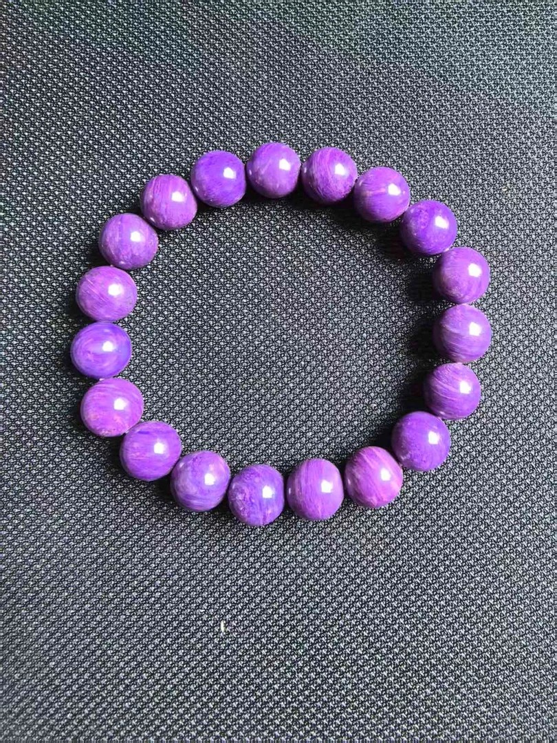 《千源严选》丝绒紫圆珠手串 B-22283