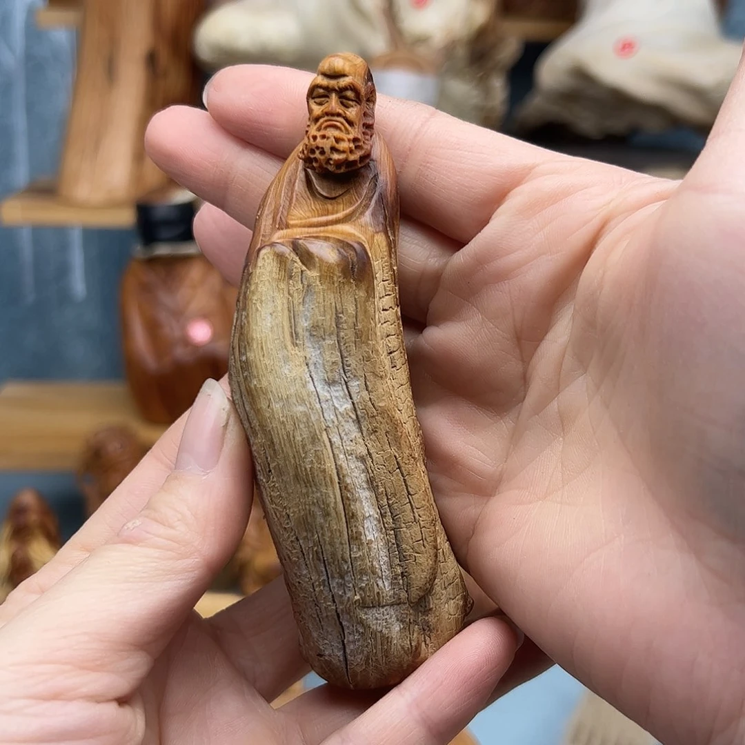 木~****~柏木摆件手把件，