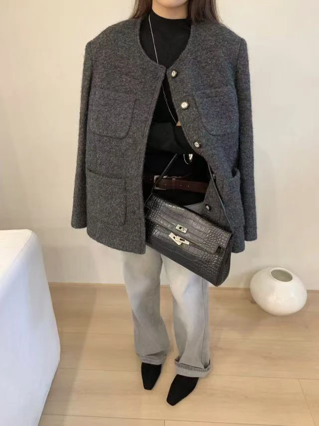 【灰银子小香】毛呢必备设计感高级外套