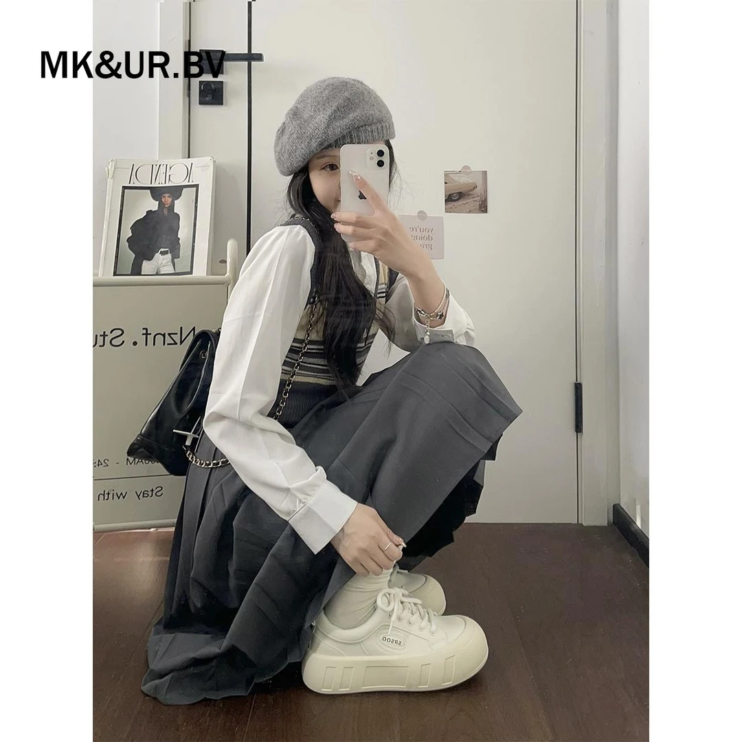 MK&UR.BV高级感爆款百搭厚底小白鞋女款2025新款秋季美式运动板鞋