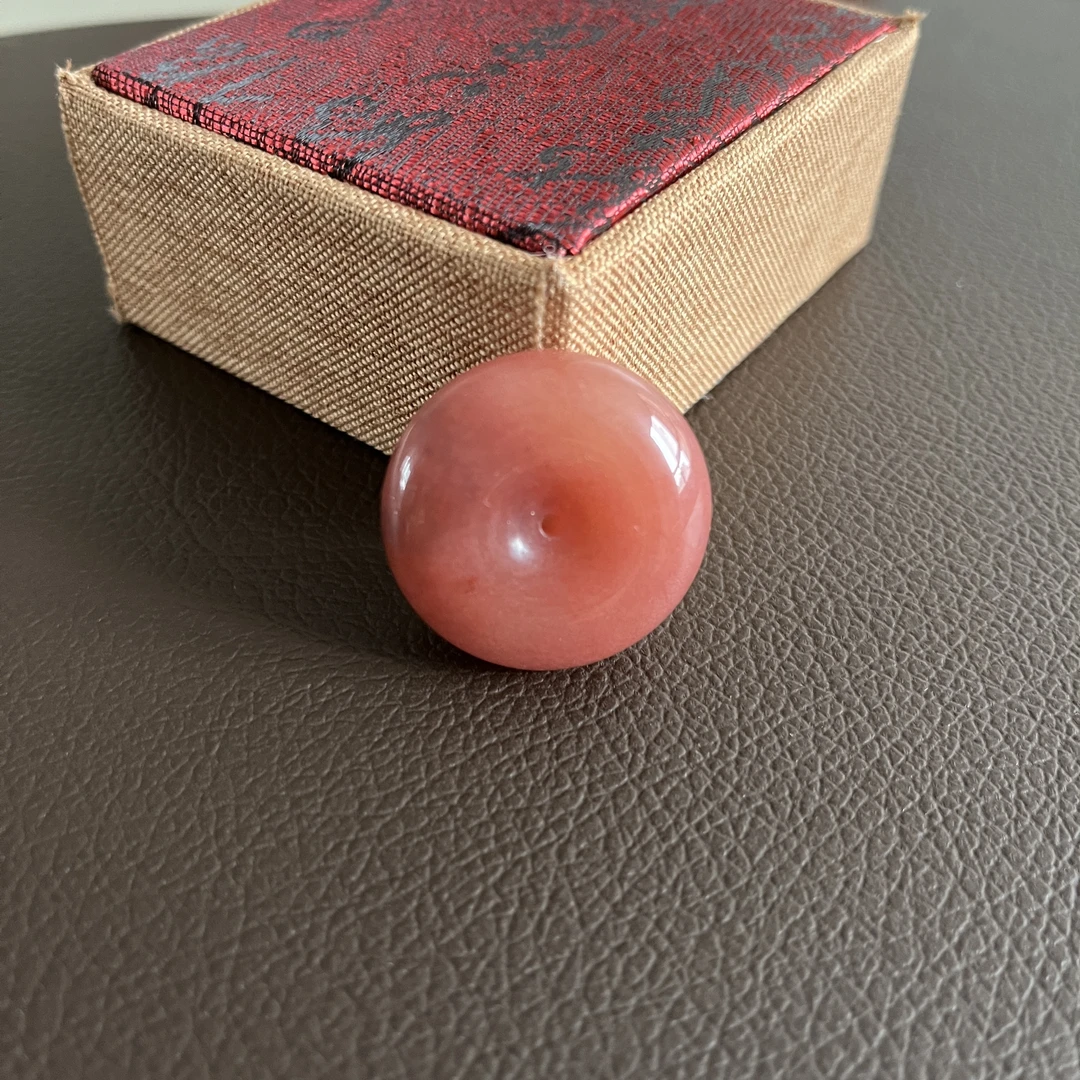 30mm金丝玉桃花酿平安扣天然粉男女个性时尚可爱挂件