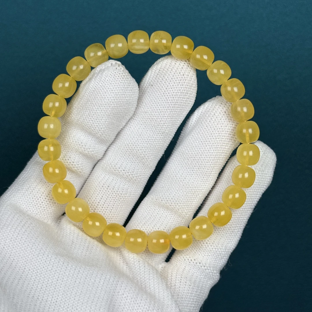 G2798天然原矿蜜蜡 单圈7.5*7mm 支持复检 假一罚十