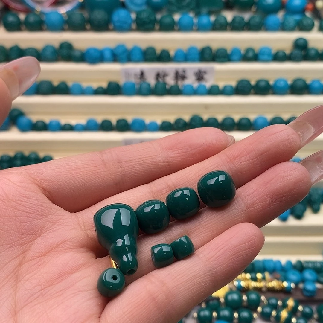 琉璃颈饰无***子科技平替 油绿色12奶嘴三通套装