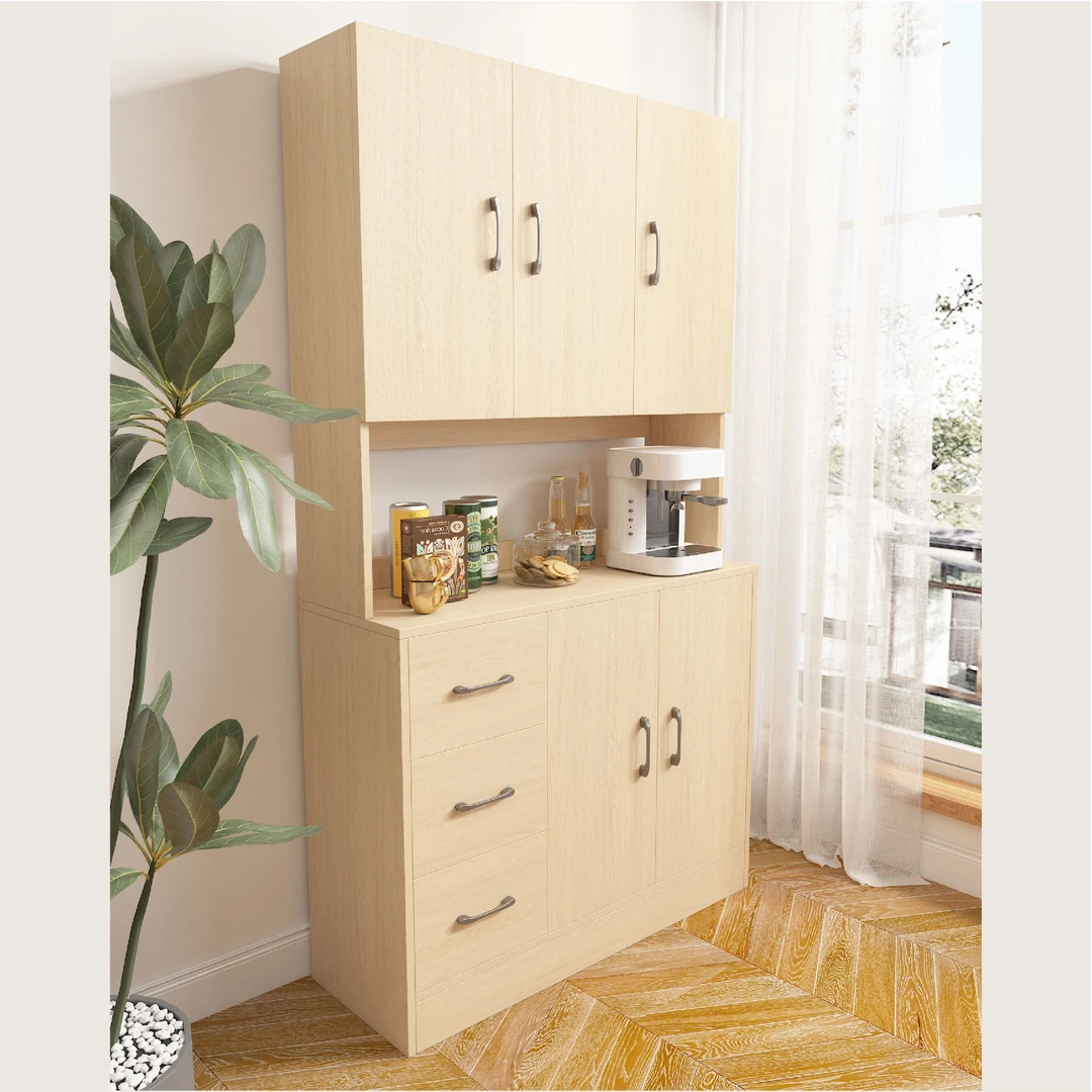 A11客厅家用阳台简易抽屉式置物木质北欧风实木颗粒简约餐边柜