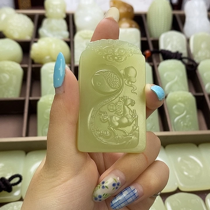 昆仑石双面守护马