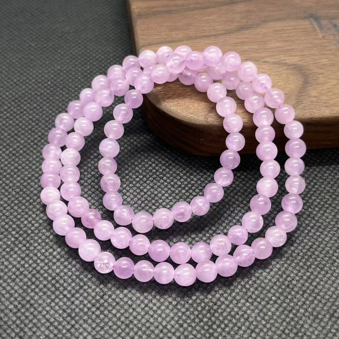 天然紫锂辉石多圈手链6mm 淡雅轻奢女款礼盒装多样性发其一