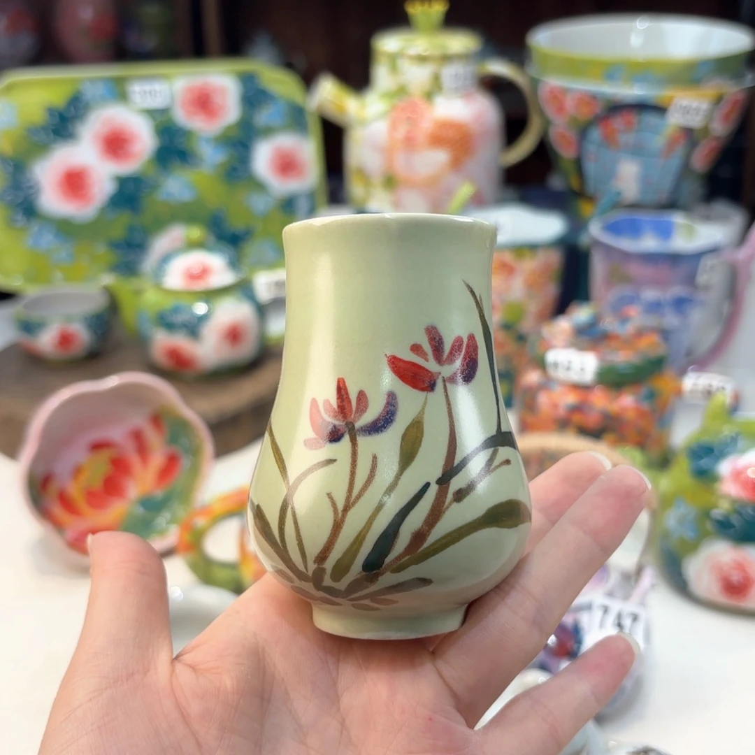 景德镇手绘高温釉下彩陶瓷茶具