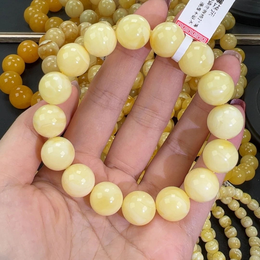琥珀未镶嵌手链23白蜡