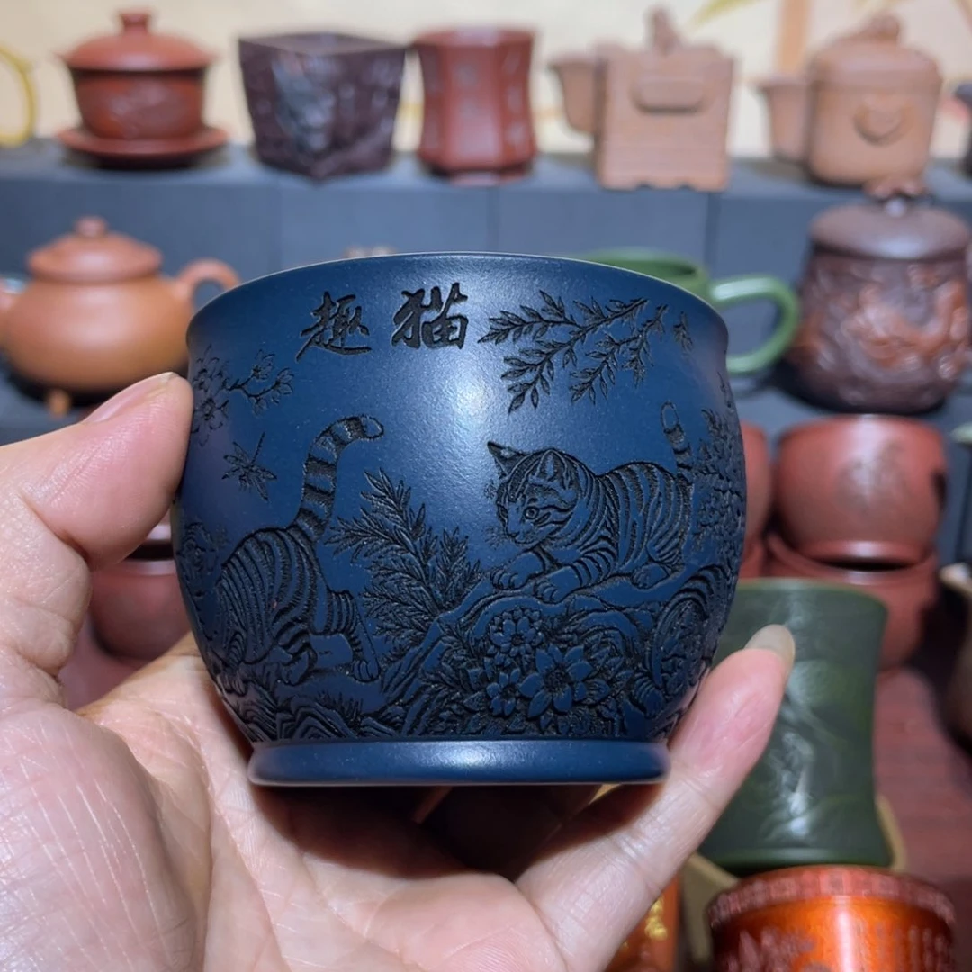 原矿紫砂手工主人杯