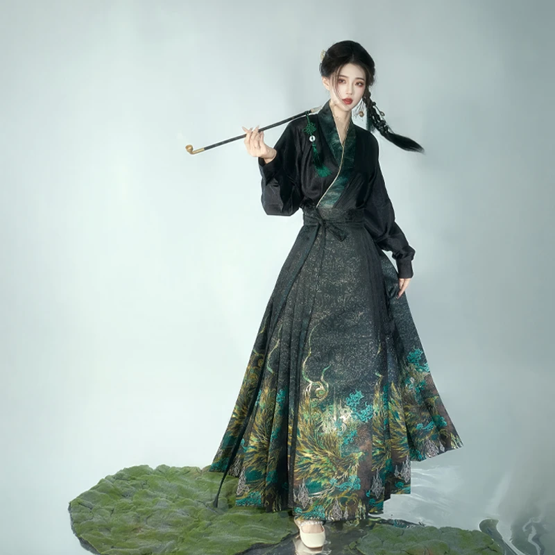 异志阁原创异志录系列【吟涧绣】重工织金仿妆花马面裙五对褶