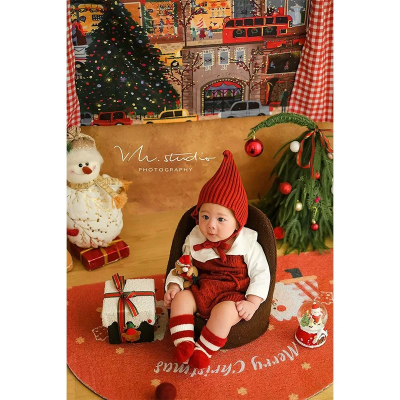 儿童摄影服装圣诞节主题宝宝百天照周岁照拍照服装影楼写真照衣服