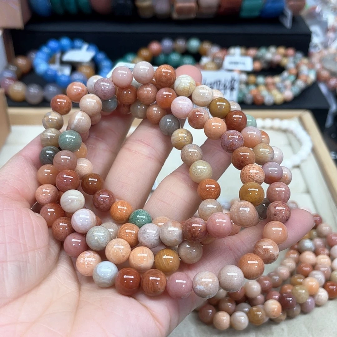 硅化珊瑚（珊瑚玉）手串未镶嵌开****701