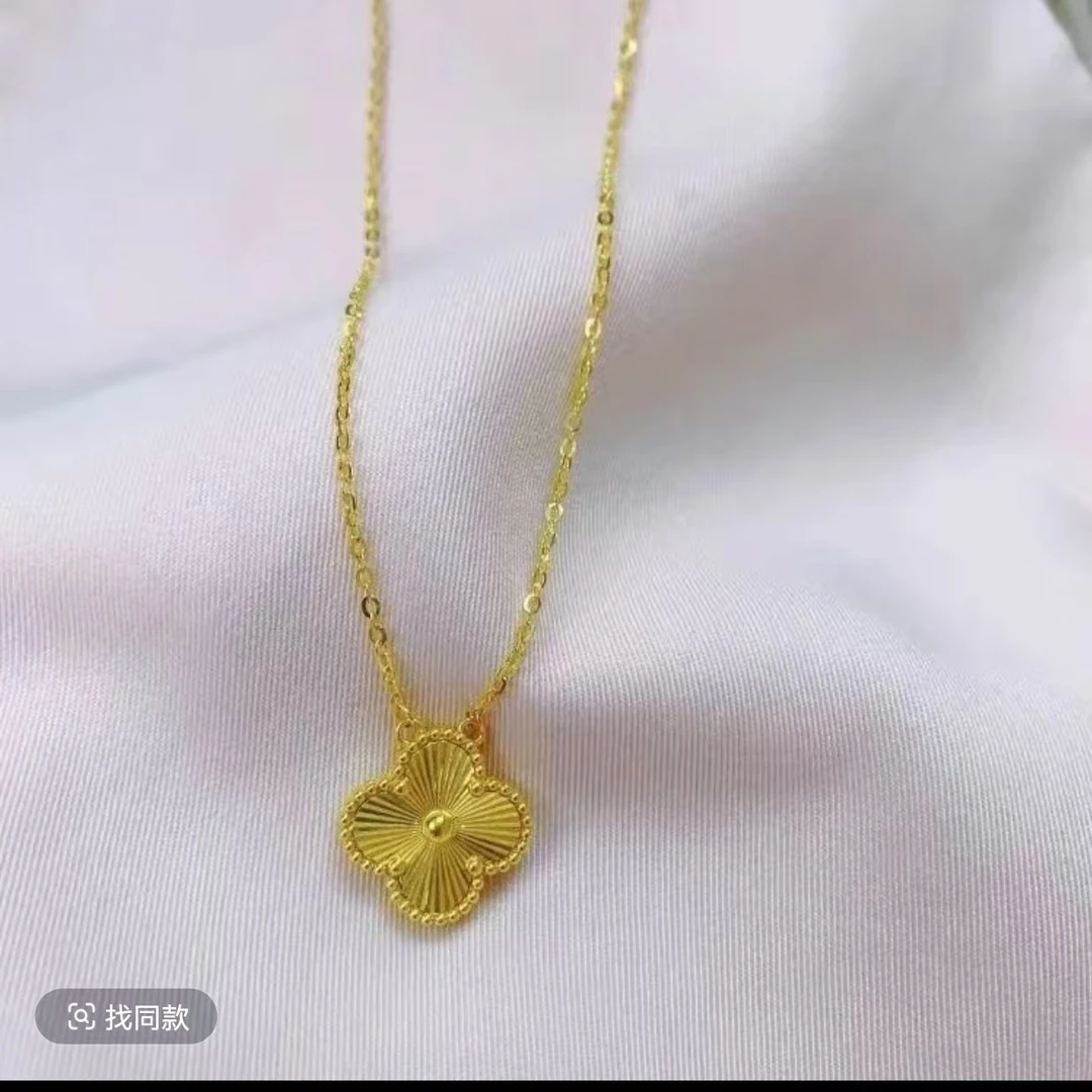 合金项链 孟加拉赤金提炼手工改款精工【四叶草项链饰品锁骨链】