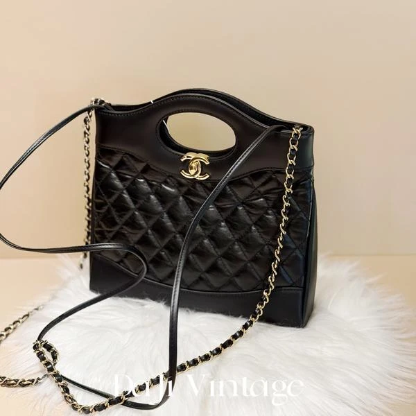 大吉中古/Chanel香奈儿黑金31bag迷你斜挎包