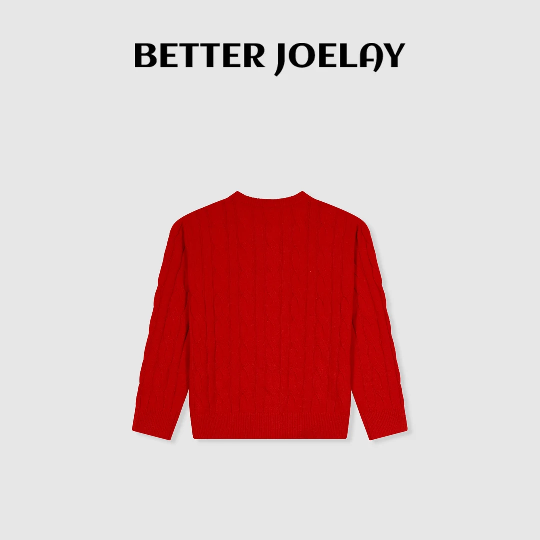 BETTER JOELAY-【花有重开日】时尚百搭简约针织开衫毛衣个性LL5678