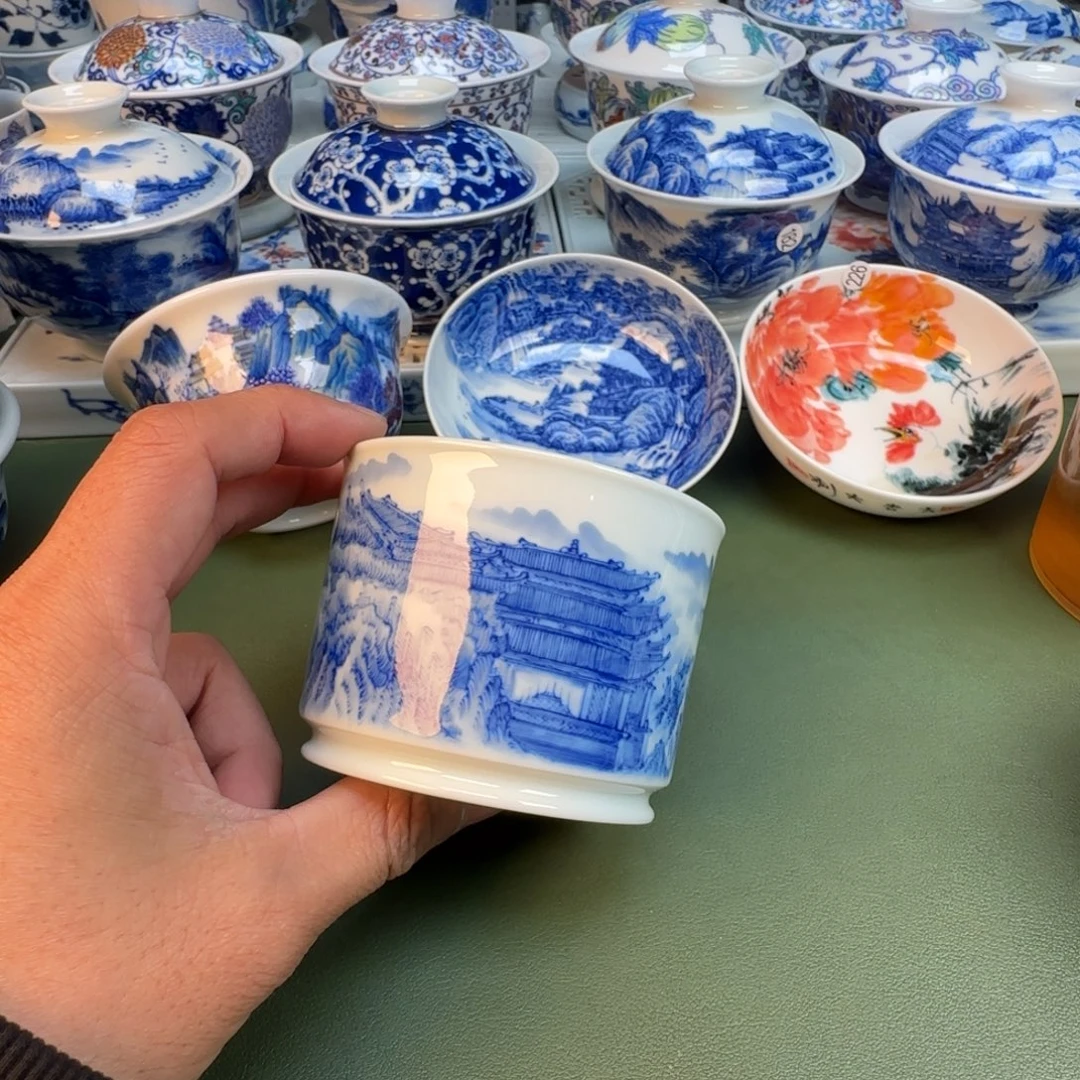 纯手工纯手绘茶具石头236