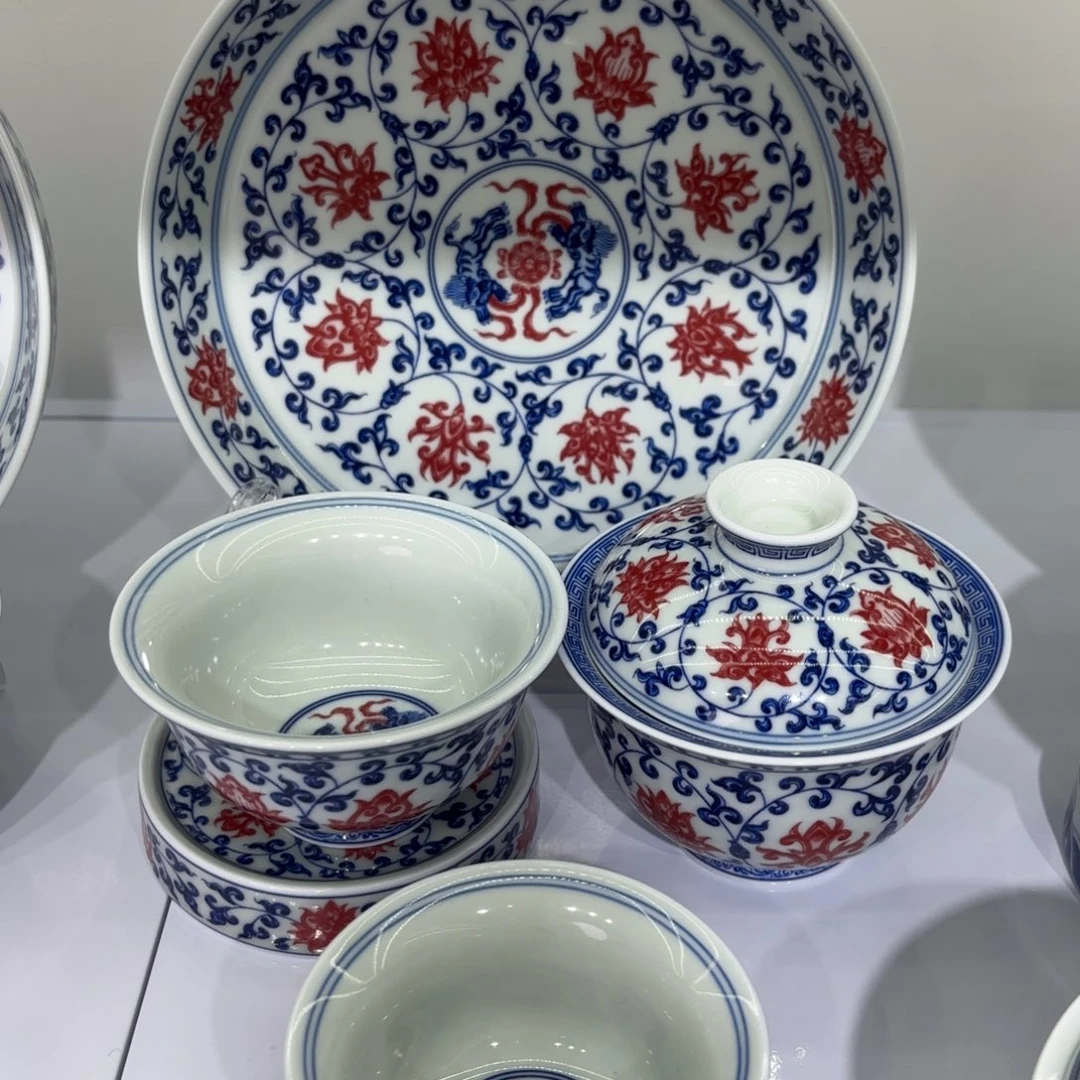 Ｗ***刘景德镇陶瓷五件套无礼盒