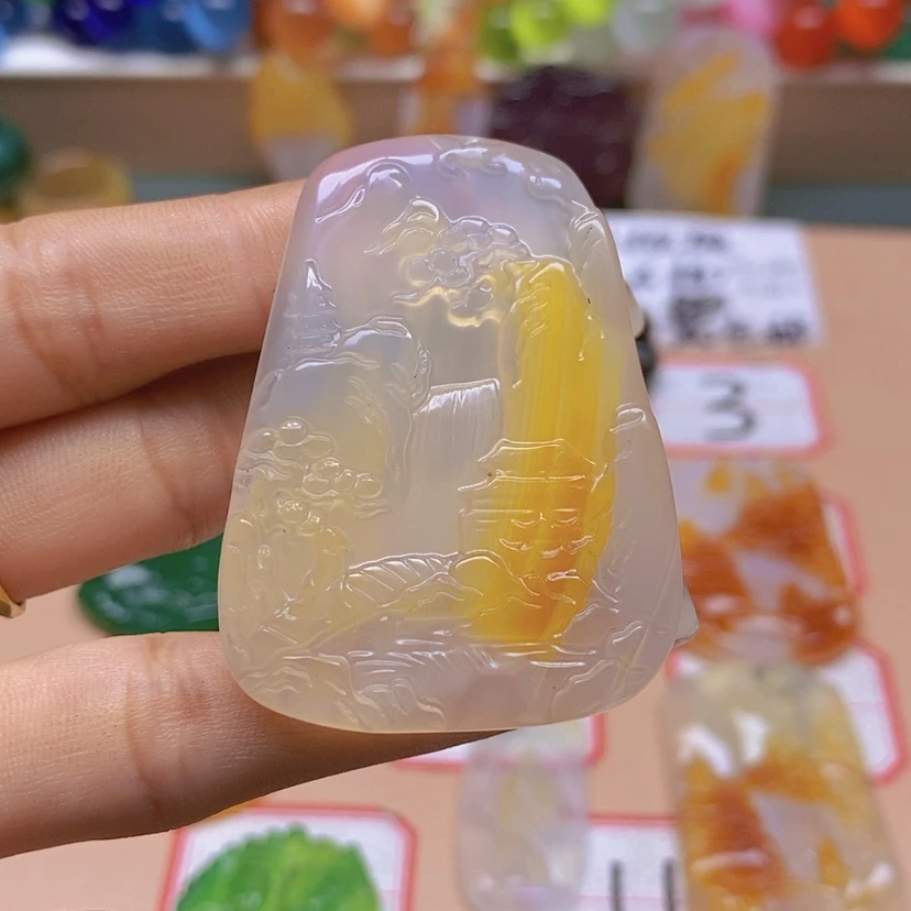 【闪购商品】玛瑙/玉髓颈饰未镶嵌缘***庆