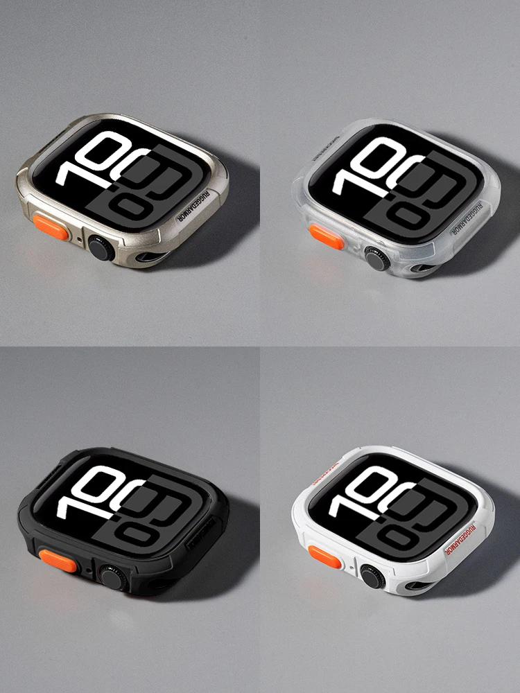 适用appleWatchS10手表S8防摔SE镂空夏7保护壳苹果S9软壳硅胶表壳