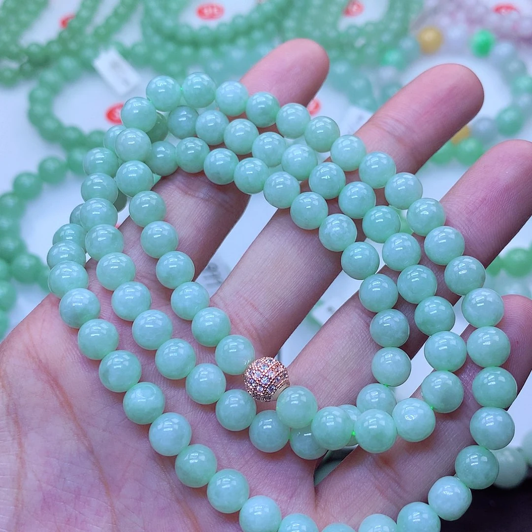 翡翠未镶嵌毛衣链
