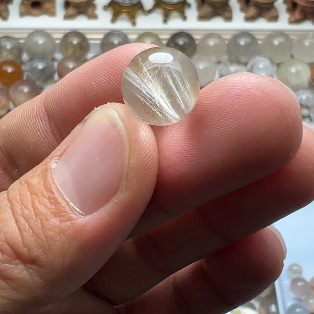 珠宝半成品未镶嵌水晶兔毛球