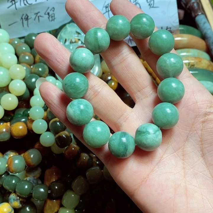 蛇纹石玉手链合金