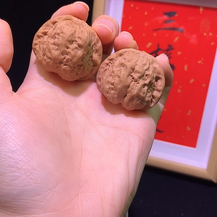 都***宝把件文玩核桃三核印象蓟县石蛙38