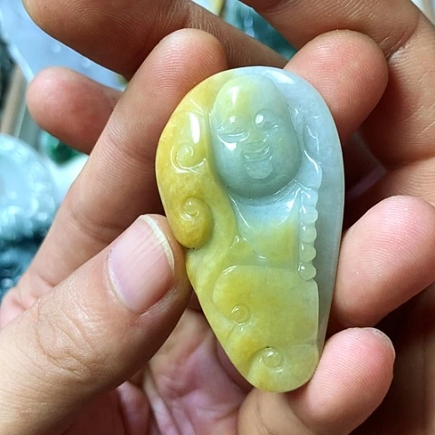 颈饰未镶嵌翡翠福豆豆珠宝翡翠颈饰