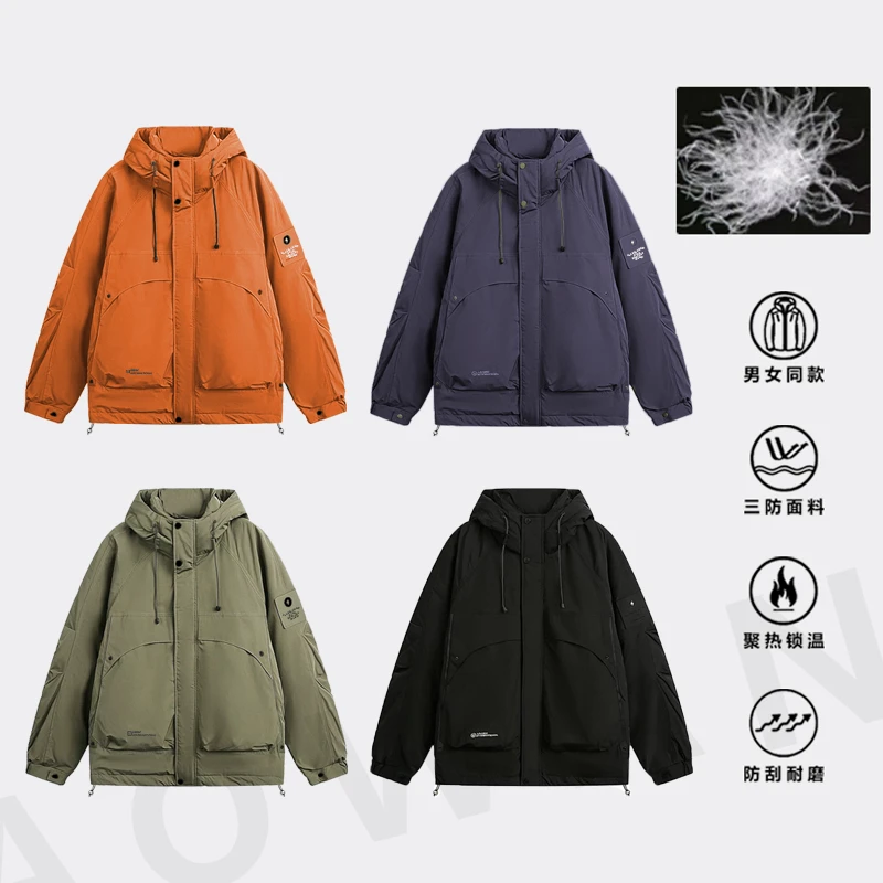 OK【冬日暖阳】冬季工装户外连帽时尚潮流百加厚男女款外套8121