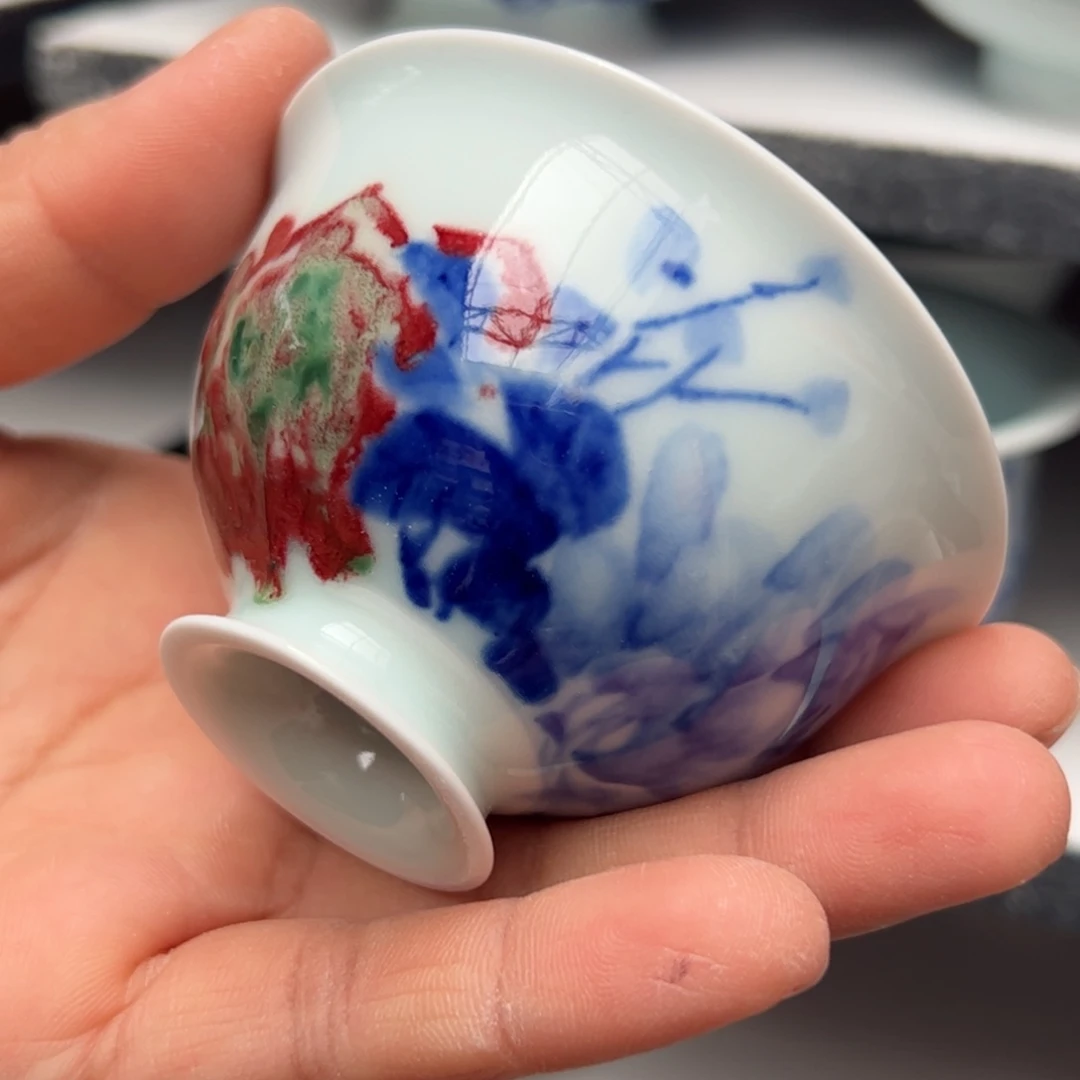 杯小****4原矿青花釉里红瓷器