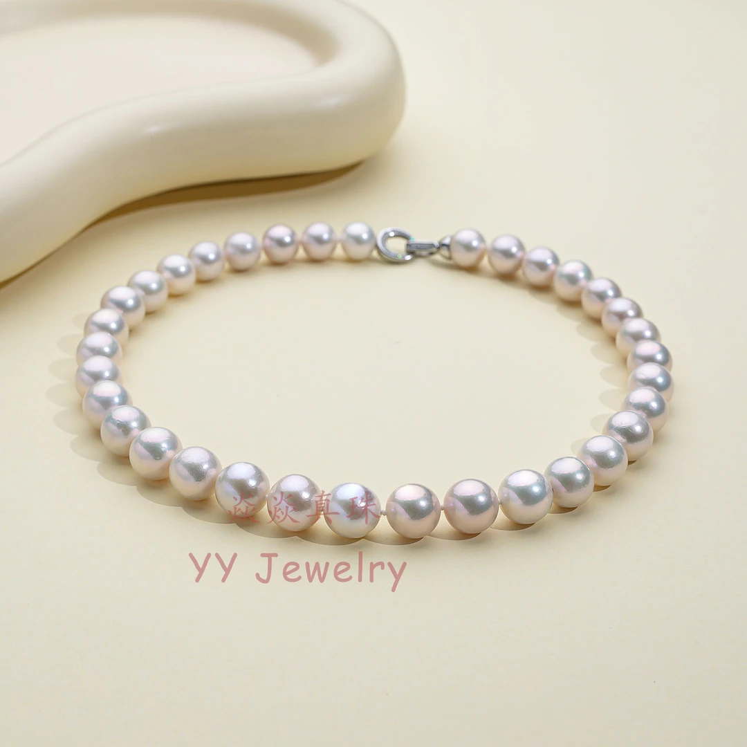 【曼塔玫瑰】淡水气质大龙珠项链（11-14mm）S925银