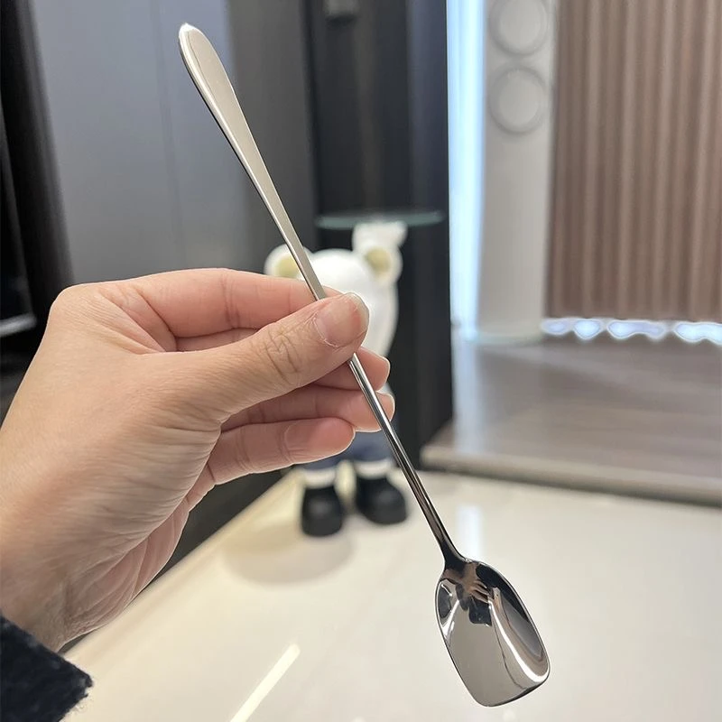 304不锈钢家用勺子长柄甜品咖啡勺搅拌勺
