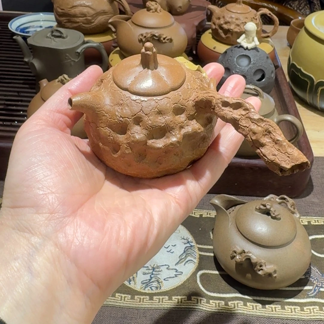 紫砂茶壶瑶**器手把供春