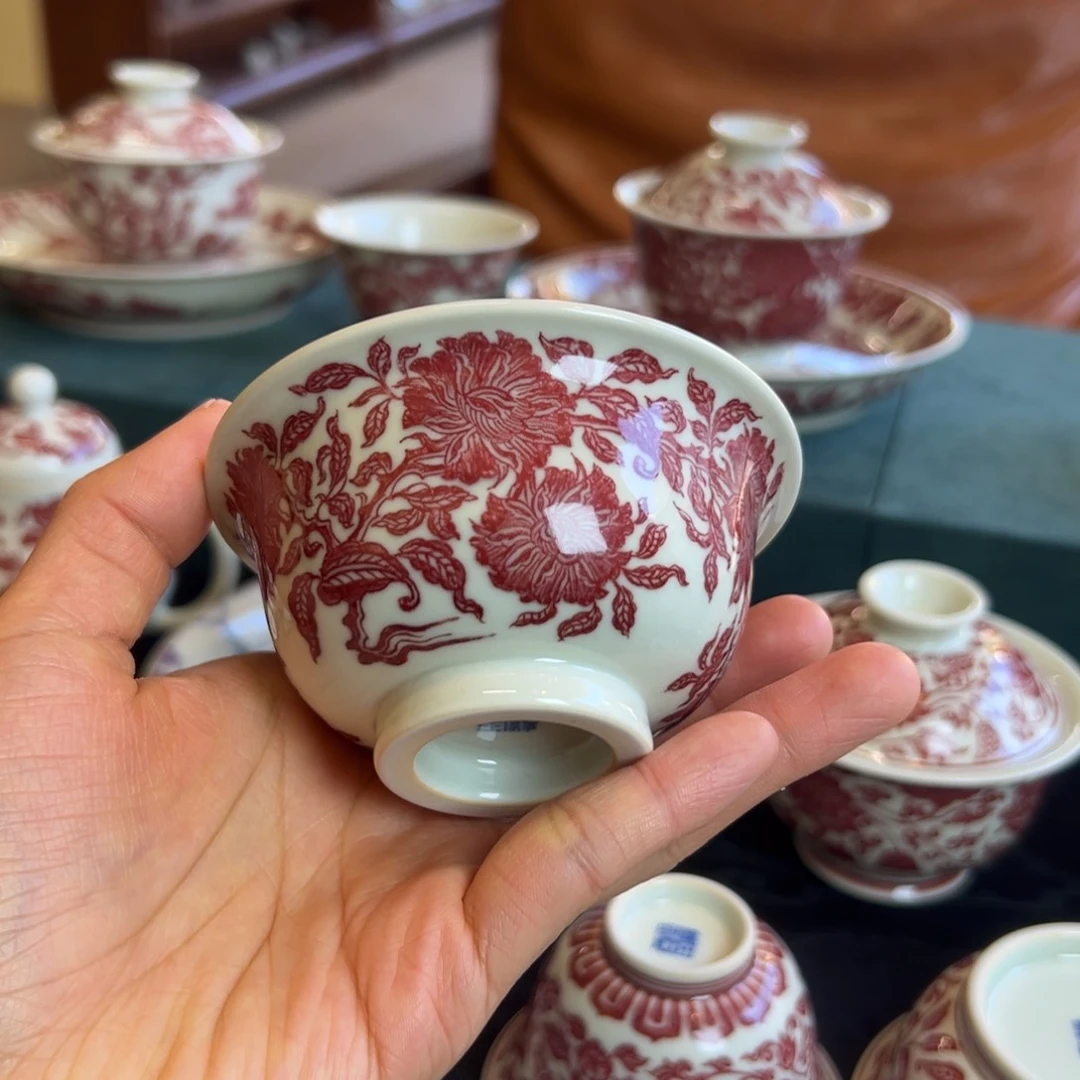 H正绎堂全红山茶花中号压手