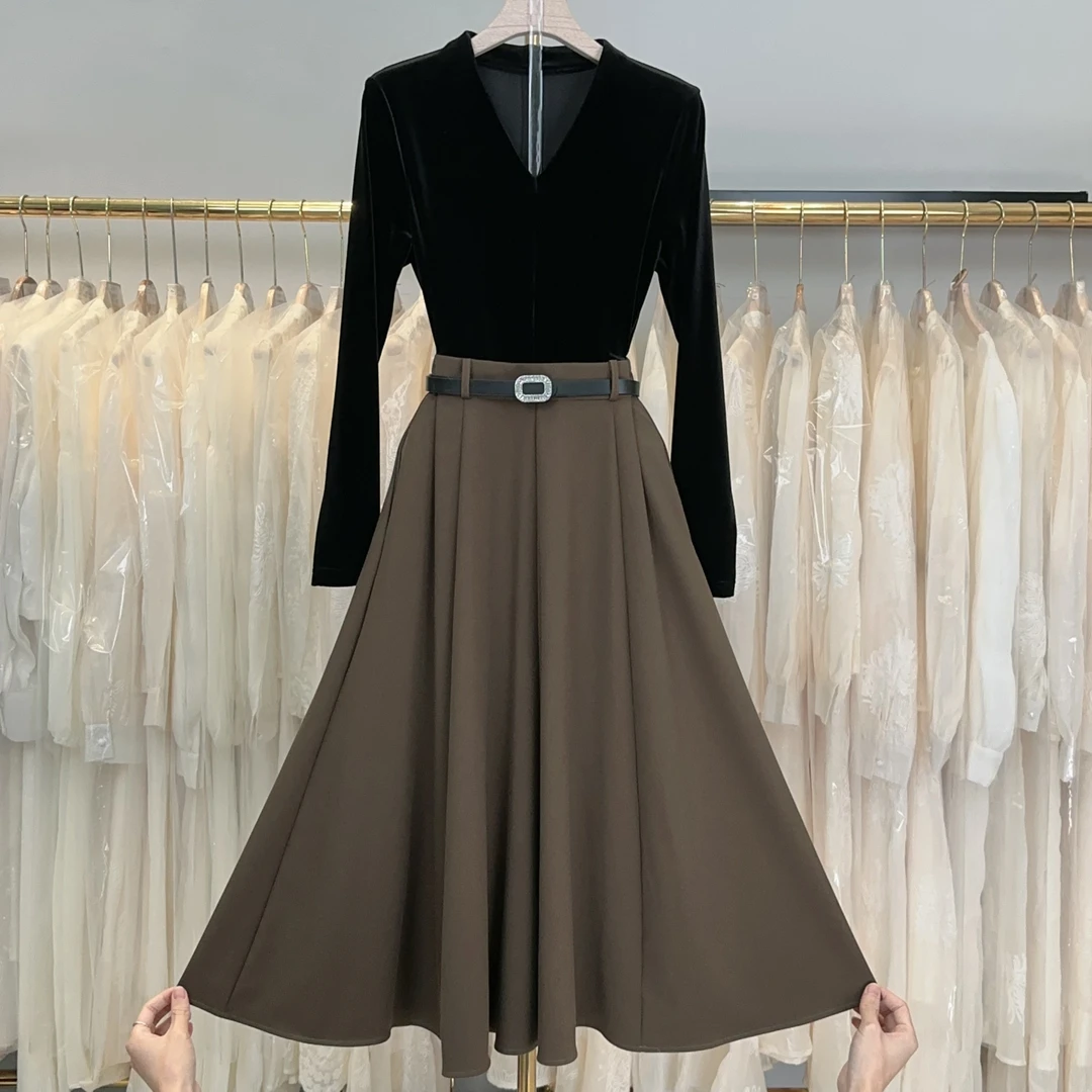 【RG5195】2025年春装新款时尚气质百搭减龄显瘦新款连衣裙