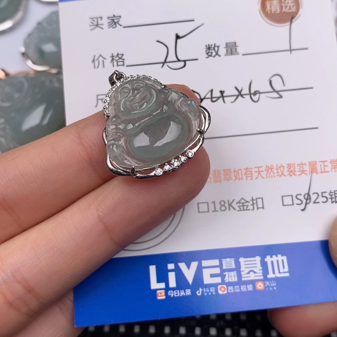 翡翠银S925镶嵌颈饰