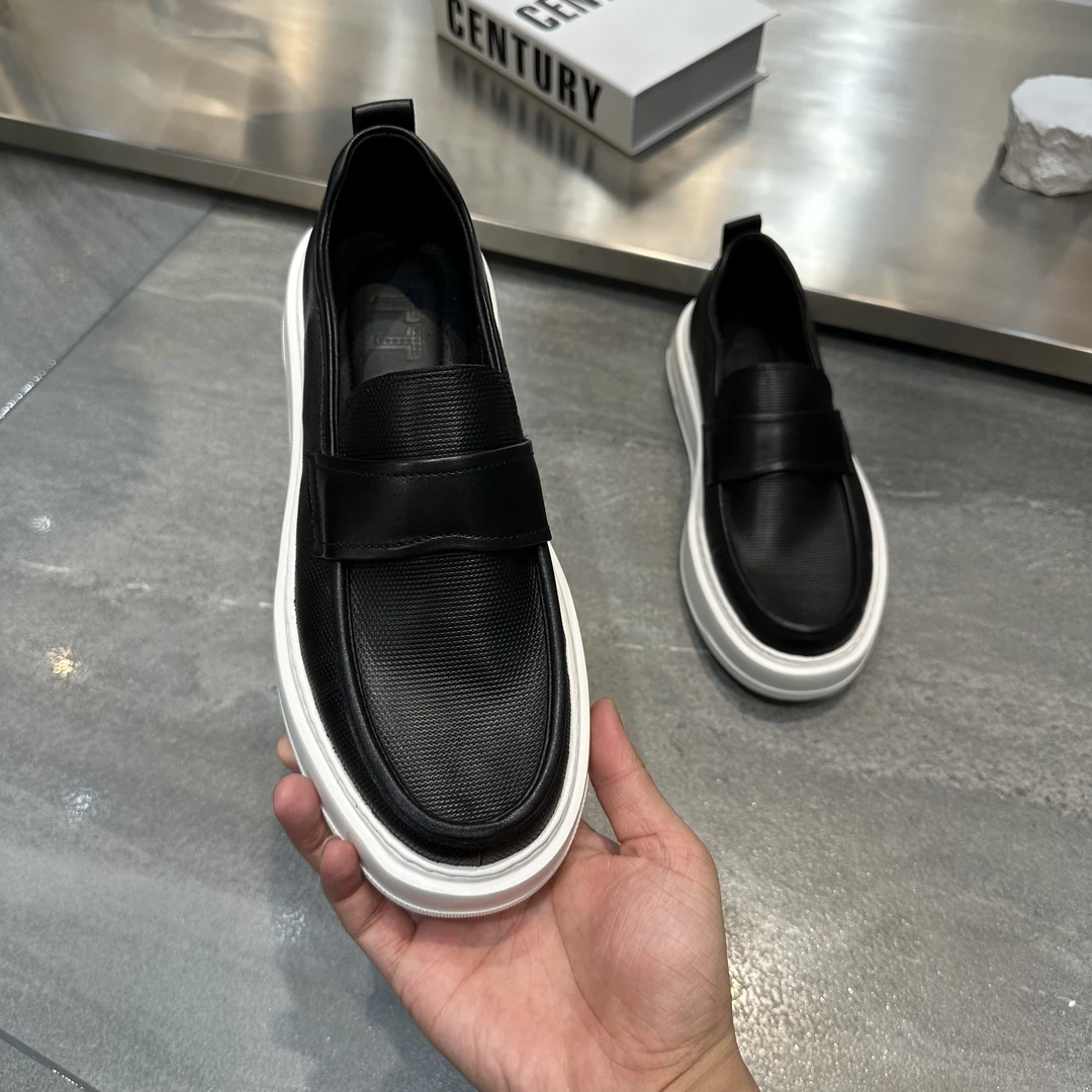 男士纯皮休闲舒适男鞋百搭轻奢时尚高级感