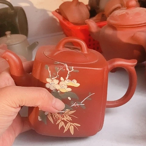 茶壶绿泥宜兴紫砂全手工制作