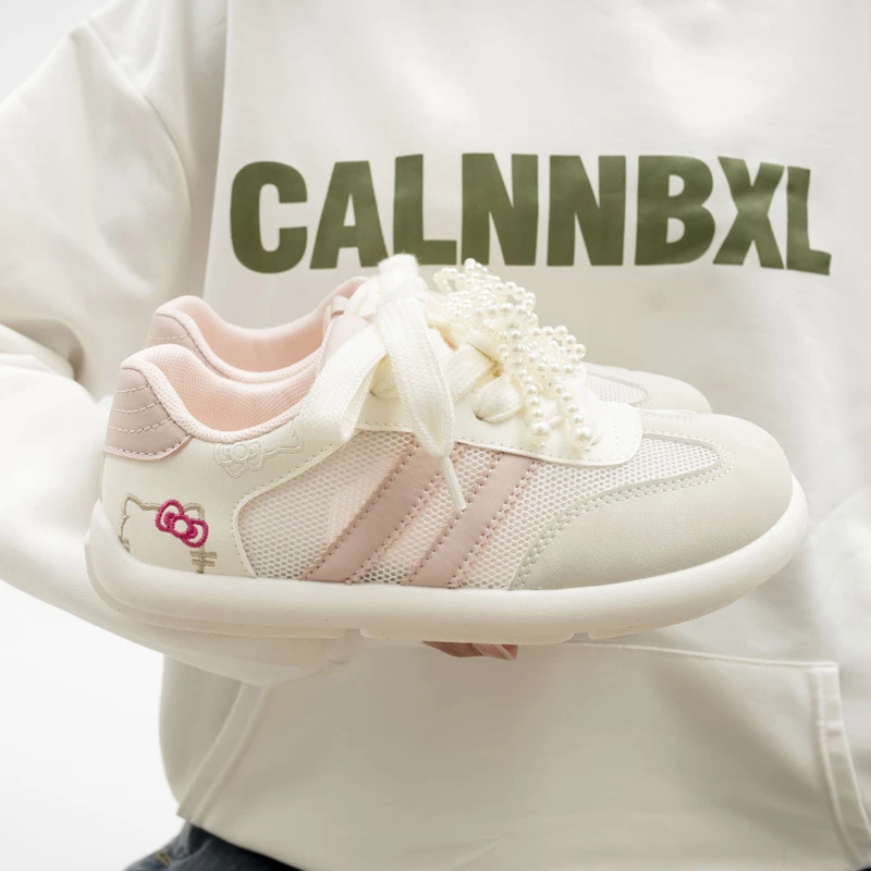 网面女鞋夏季透气2025新款德训鞋女生韩系百搭休闲鞋单鞋时尚板鞋