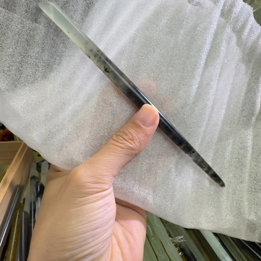 蛇纹石玉合金发饰