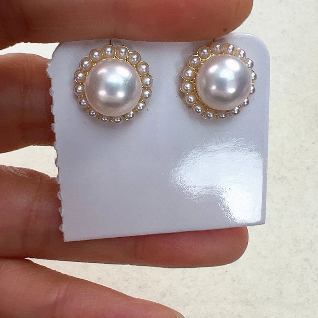 淡水珍珠耳饰未镶嵌