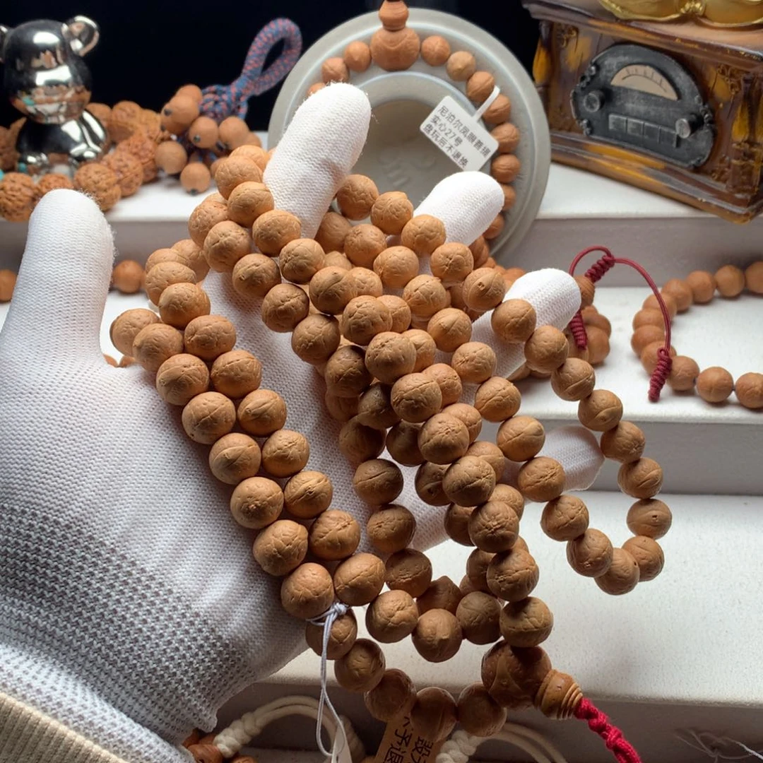 小***越吊坠凤眼菩提单仓厚皮壳奶油皮108 尺寸12