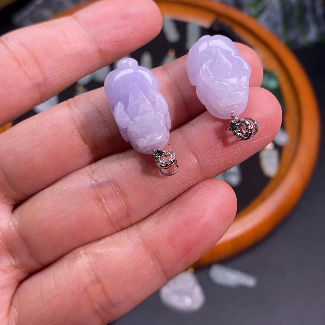 翡翠未镶嵌颈饰天然