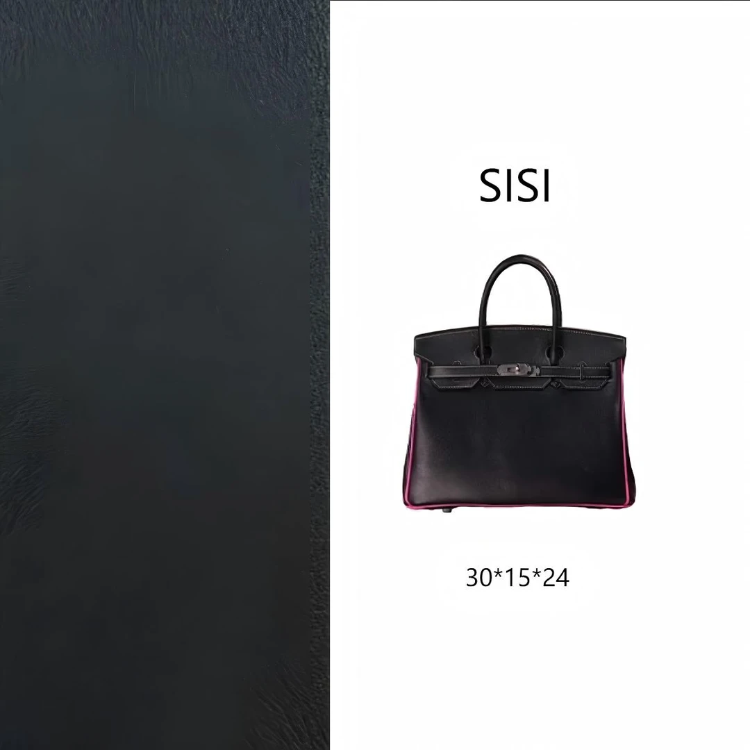 【尺寸：30*15*24】SISI原创设计高定真皮女包 A-101黑色
